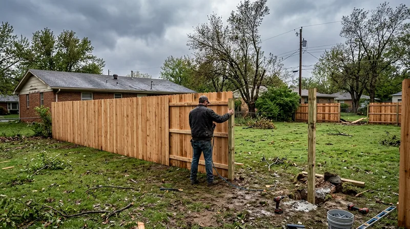 Storm Damage Fence Repair Wichita
